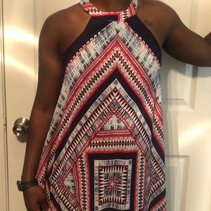 Multi colored Aztec style mini dress